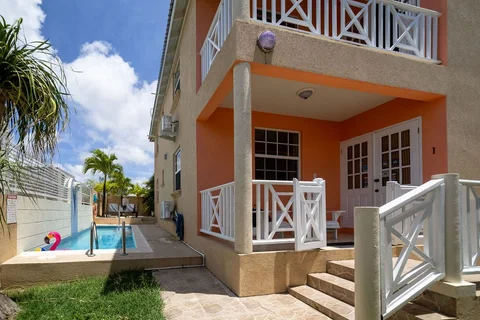 Peach Providence Terrace building and swimming pool