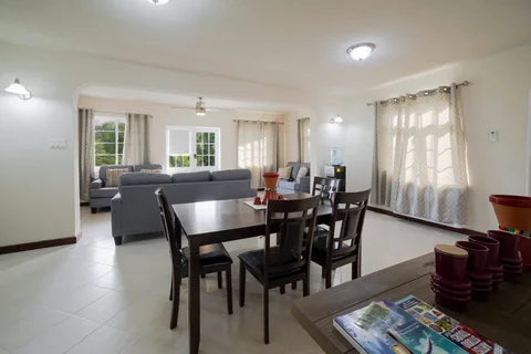 Bright living room at the St. Silas villa