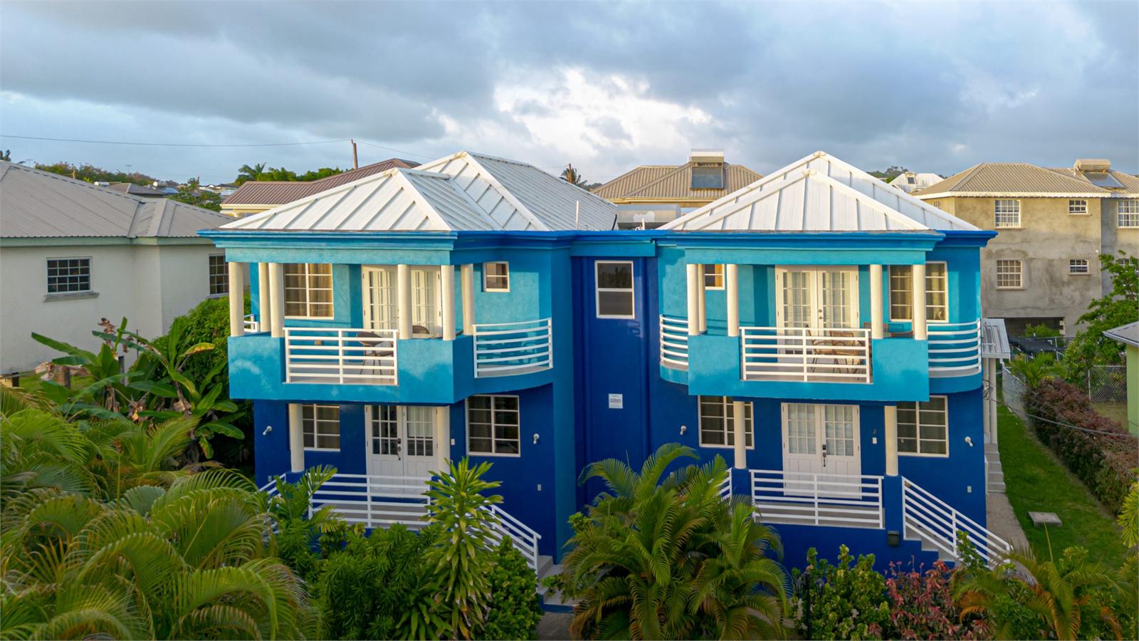 Blue Best E Villas villas surrounded by tropical planting in St. Silas